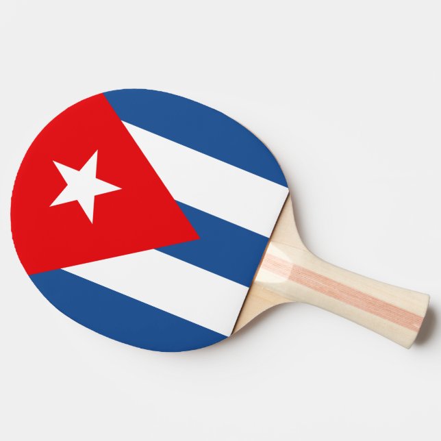Raquette De Ping Pong Drapeau du Cuba (Côté)