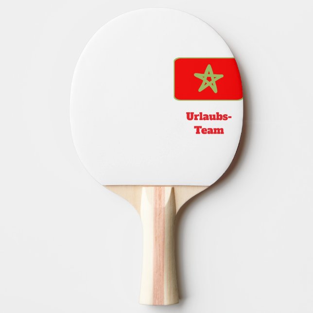 Raquette De Ping Pong Drapeau du Maroc équipe de vacances (Devant)