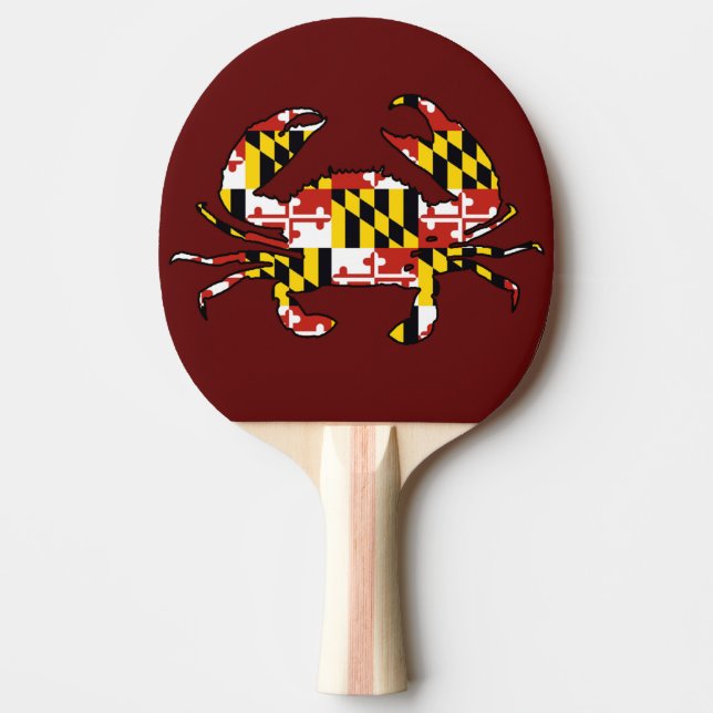 Raquette De Ping Pong Drapeau du Maryland crabe ping pong paddle (Devant)