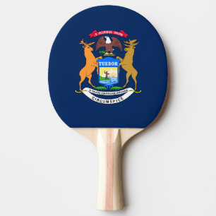 Raquette De Ping Pong Drapeau du Michigan