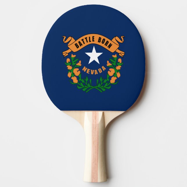 Raquette De Ping Pong Drapeau du Nevada (Devant)