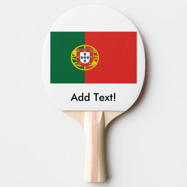 Raquette De Ping Pong Drapeau du Portugal (Devant)