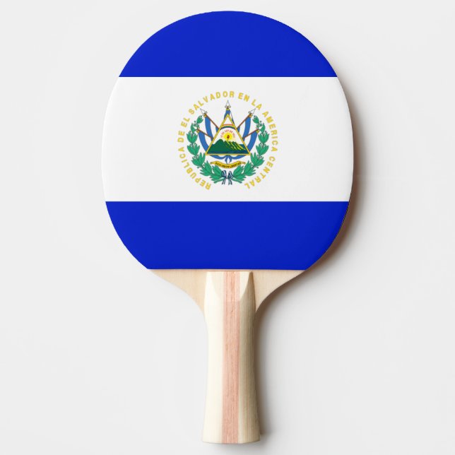 Raquette De Ping Pong Drapeau El Salvador (Devant)