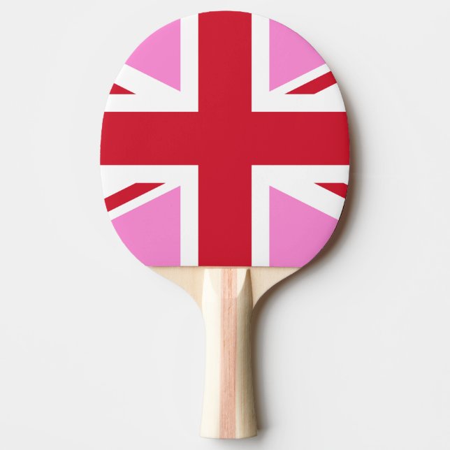 Raquette De Ping Pong Drapeau Gay Rose UK Pride (Devant)