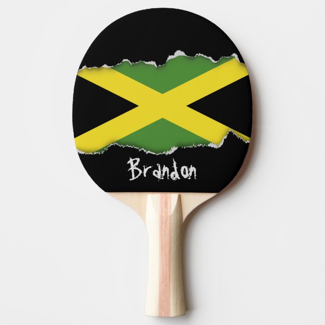 Raquette De Ping Pong Drapeau jamaïcain (Devant)