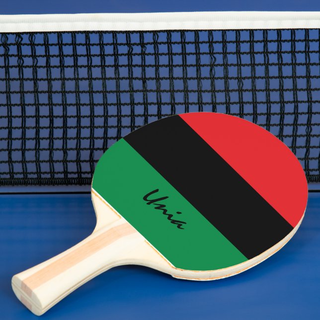 Raquette De Ping Pong Drapeau panafricain et sports de l'UNIA (Insitu)