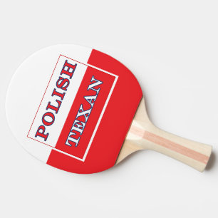 Raquette De Ping Pong Drapeau polonais de la Pologne texane