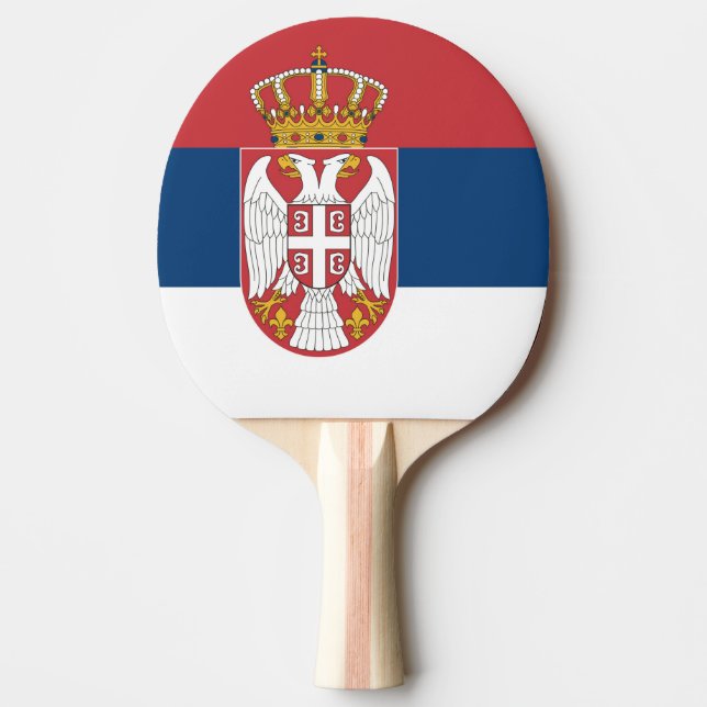 Raquette De Ping Pong Drapeau Serbie (Devant)