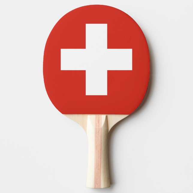 Raquette De Ping Pong Drapeau suisse ping pong paddle pour ping-pong (Devant)