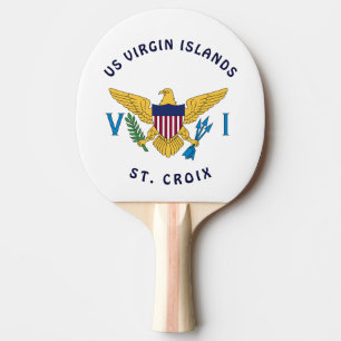 Raquette De Ping Pong Drapeau USVI Iles Vierges Tropical St. Croix VI