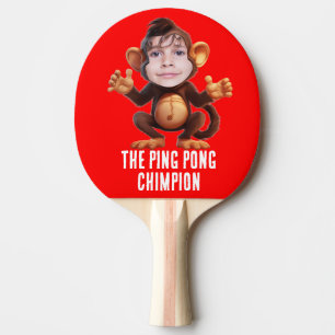 Raquette De Ping Pong Drôle AJOUTEZ VOTRE Champion de jeu de visage Sing