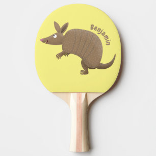 Raquette De Ping Pong Drôle armadillo joyeux dessin animé