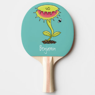 Raquette De Ping Pong Drôle carnivore Vénus piège à mouches plante dessi