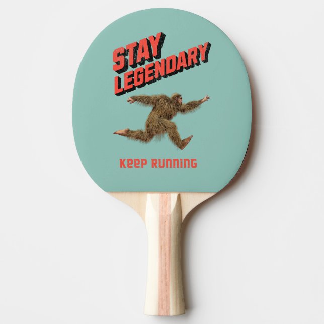 Raquette De Ping Pong Drôle de motivation de course de Bigfoot (Devant)