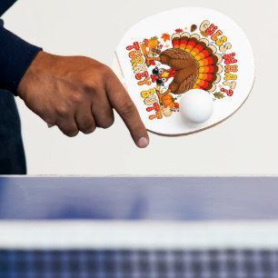Raquette De Ping Pong Drôle Devinez quoi Dinde Fessier Thanksgiving