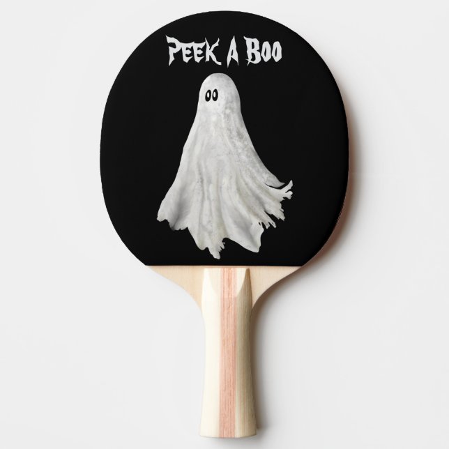 Raquette De Ping Pong Drôle Fantôme D'Halloween Dessin Passé (Devant)