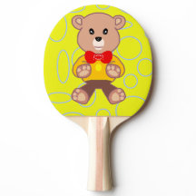 Drôle Quirky Cute Bowtie Bear Ping Paddle