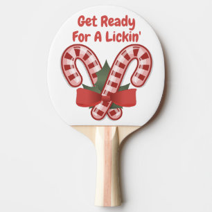 Raquette De Ping Pong Drôle Sucre de canne Noël Lick Smack Talk