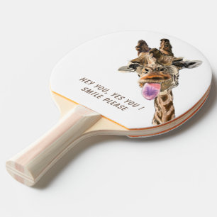 Raquette De Ping Pong Drôle Tongue Giraffe Sortie et lavabo Jouant - So