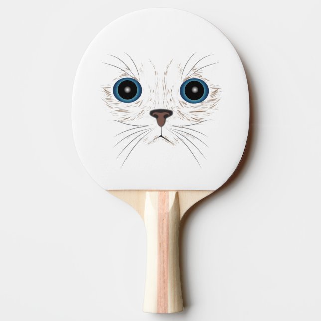 Raquette De Ping Pong Drôle visage kitty (Dos)