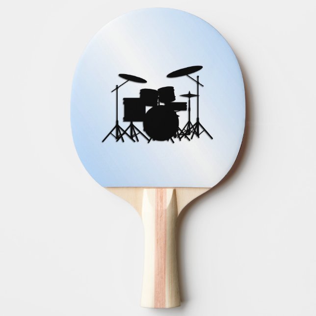 Raquette De Ping Pong Drum Music Design Blue (Devant)