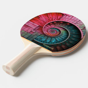 Raquette De Ping Pong Dubman Designs : Spirale mosaïque de Fibonacci