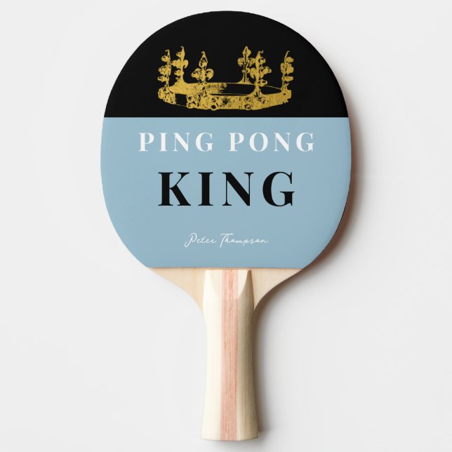 Raquette De Ping Pong Dusty Blue Crown Table Tennis King moderne Custom (Devant)
