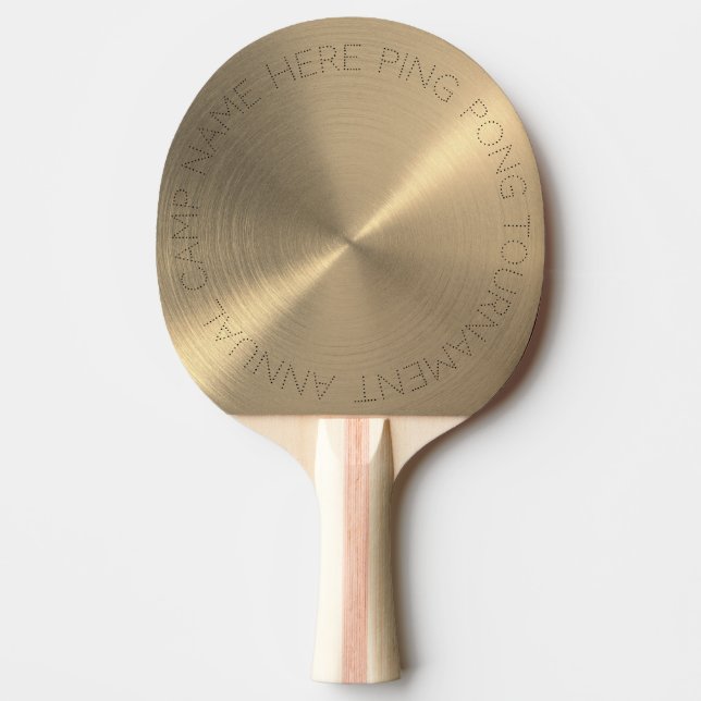 Raquette De Ping Pong Duty lourd & Spin Friendly Gold Metallic (Devant)