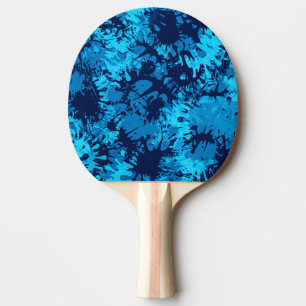 Raquette De Ping Pong Éclaboussure bleue de peinture