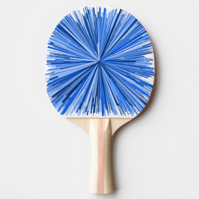 Raquette De Ping Pong Éclat des lignes bleues motif (Devant)