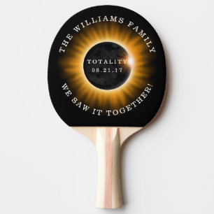 Raquette De Ping Pong Éclipse solaire de totalité de famille