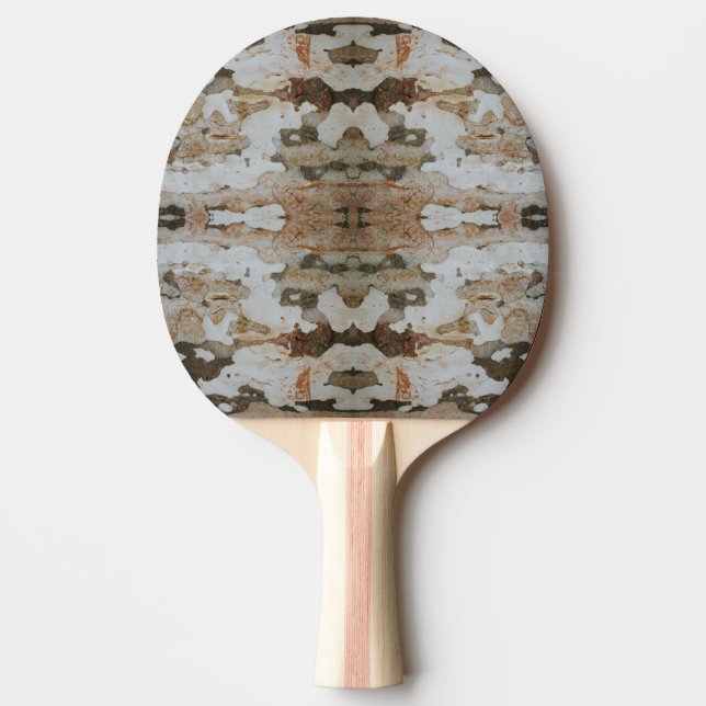 Raquette De Ping Pong Écorce d'arbre d'eucalyptus Photo en gros plan ave (Devant)