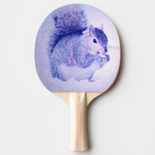 Raquette De Ping Pong Écureuil dans la neige