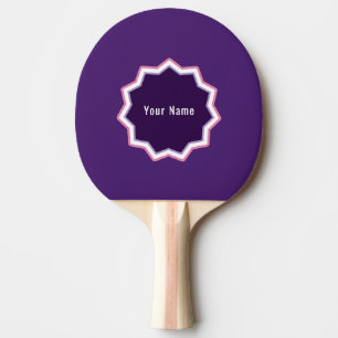 Raquette De Ping Pong Écusson personnalisé en étoile géométrique éclatée