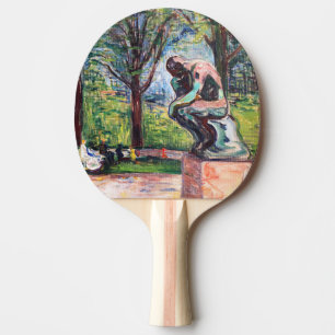 Raquette De Ping Pong Edvard Munch - Le penseur de Rodin