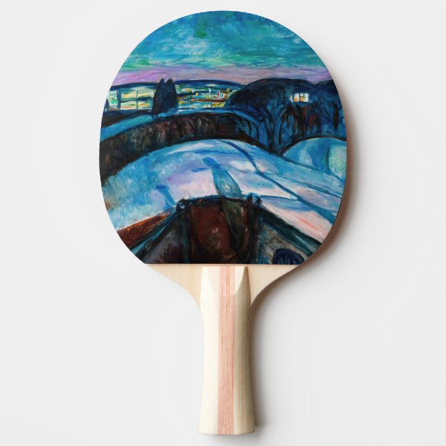 Raquette De Ping Pong Edvard Munch - Nuit étoilée 1922 (Devant)