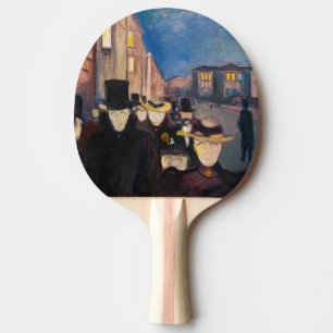 Raquette De Ping Pong Edvard Munch - Soirée sur Karl Johan Street