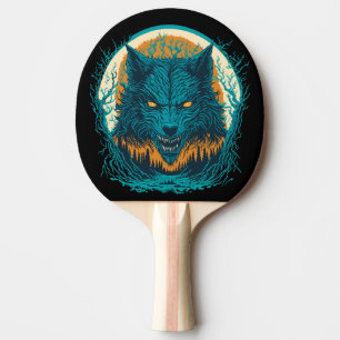 Raquette De Ping Pong Effrayant loup-garou