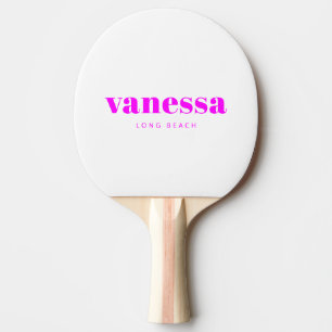 Raquette De Ping Pong Électrique Rétro Rose Minimal Moderne ClassiqueNom