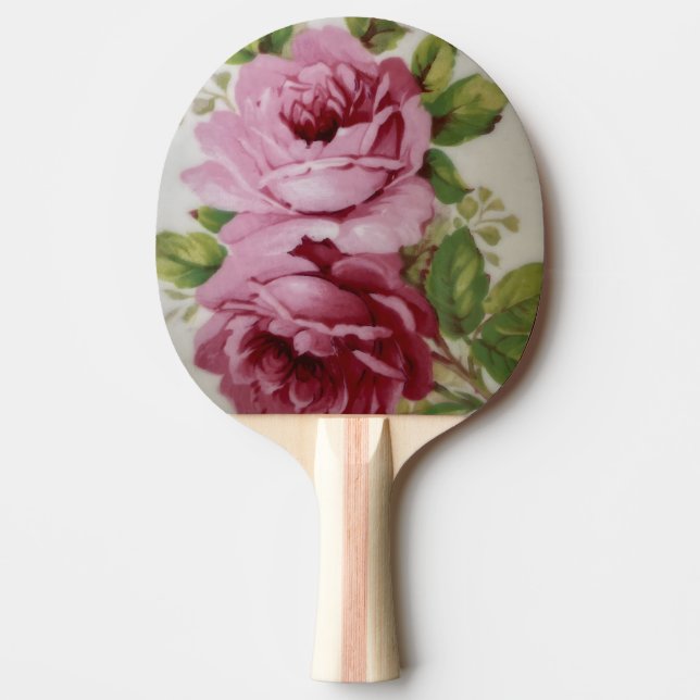 Raquette De Ping Pong Élégance Rose Vintage (Devant)