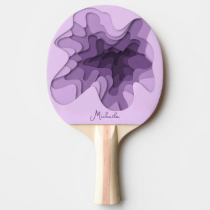 Raquette De Ping Pong Élégant Dégradé Violet Abstrait