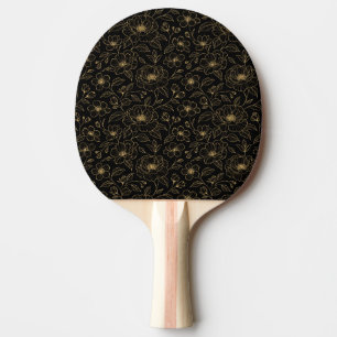Raquette De Ping Pong Élégant floral sans couture de luxe