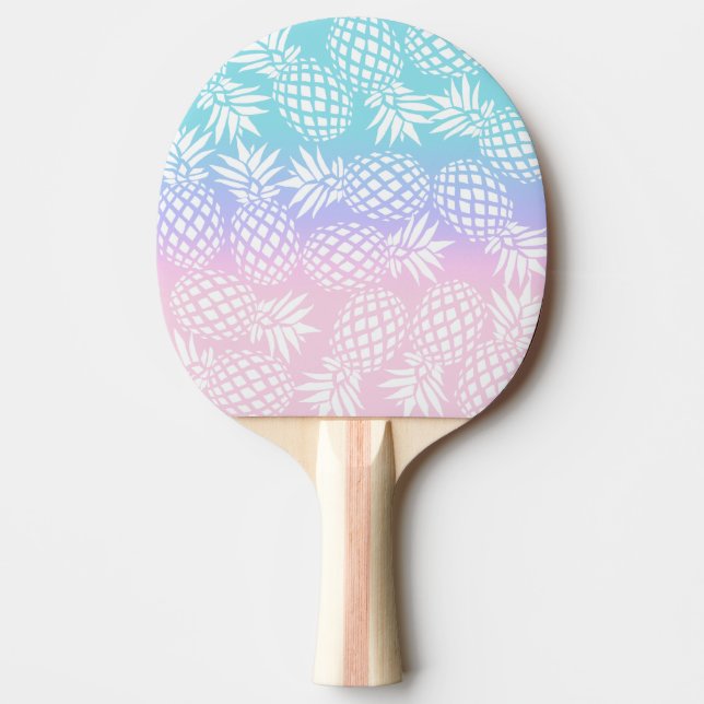 Raquette De Ping Pong Élégant Motif d'ananas à dégradé de Girls (Devant)