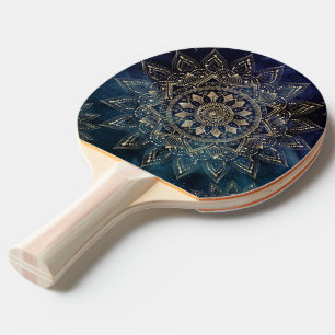 Raquette De Ping Pong Elégante conception de la galaxie bleue Mandala Go