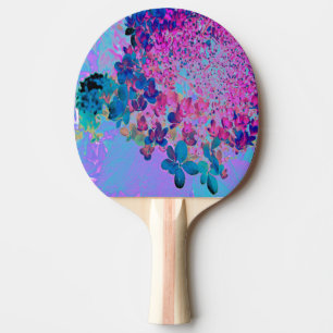 Raquette De Ping Pong Élégante Hortensia Limelight Bleu Foncé et Magenta
