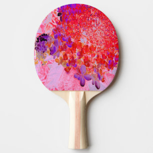 Raquette De Ping Pong Élégante Hydrangea Limelight Violette et Orange