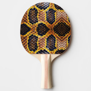 Raquette De Ping Pong élégante peau douce de serpent python