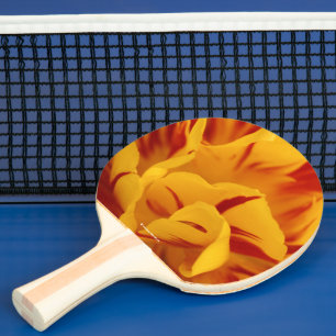 Raquette De Ping Pong Élégante tulipe Monsella or rouge floral
