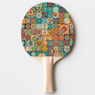 Raquette De Ping Pong Éléments décoratifs : Motif Vintage à main