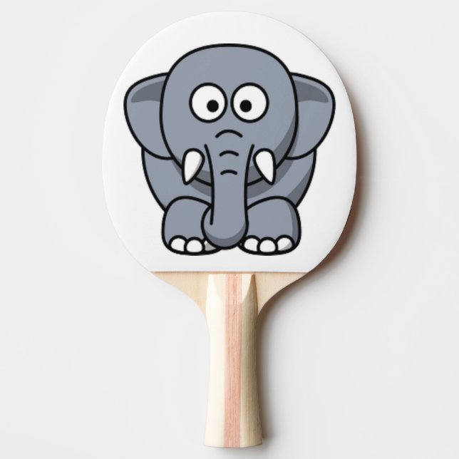 RAQUETTE DE PING PONG ÉLÉPHANT GRIS (Devant)